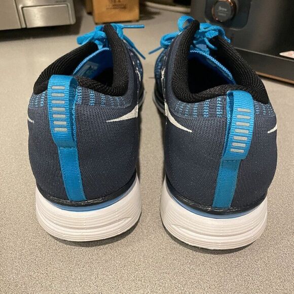 Mens FLYKNIT TRAINER  SQUADRON BLUE-WHITE SZ 10 US 44 EUR 532984-414 excellent - Picture 11 of 16